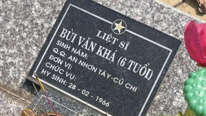 Bộ Nội vụ lên tiếng về thông tin ‘liệt sĩ 6 tuổi’ Bộ Nội vụ lên tiếng về thông tin ‘liệt sĩ 6 tuổi’
