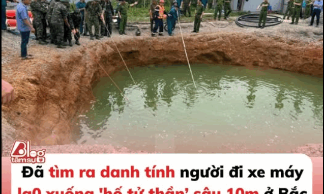 Danh tính người đi xe máy l a o xuống ‘hố t:ử th;ần’ sâu 10m