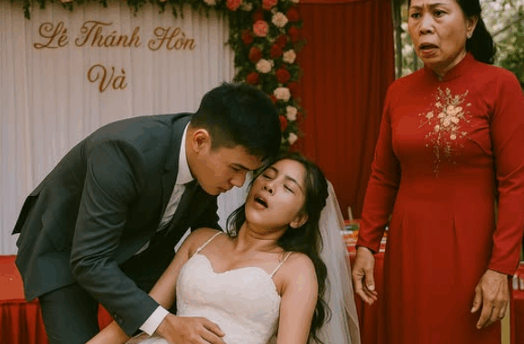 Cô dâu đang phát biểu bỗng ngất xỉu ngay giữa lễ cưới khi nhìn thấy vết bớt son trên tay mẹ chú rể Cô dâu đang phát biểu bỗng ngất xỉu ngay giữa lễ cưới khi nhìn thấy vết bớt son trên tay mẹ chú rể