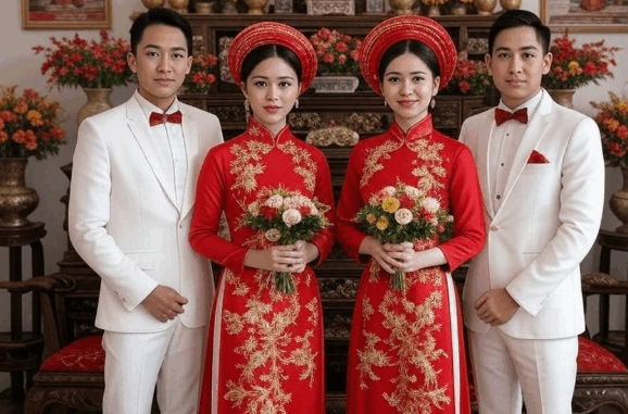 Có hai gia đình sinh đôi nổi tiếng cả vùng vì có 2 đứa con gái sinh đôi và 2 cậu con trai sinh đôi Có hai gia đình sinh đôi nổi tiếng cả vùng vì có 2 đứa con gái sinh đôi và 2 cậu con trai sinh đôi