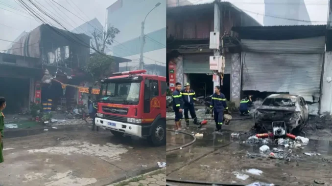 Ngọn lửa bất ngờ bùng dữ dội từ ô tô, thiêu rụi 4 nhà ở kết hợp kinh doanh Ngọn lửa bất ngờ bùng dữ dội từ ô tô, thiêu rụi 4 nhà ở kết hợp kinh doanh
