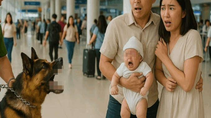 Báo động toàn sân bay vì chó nghiệp vụ s;ủa dữ dội vào đứa b/é s/ơ s/inh – cảnh sát lập tức bao vây … Báo động toàn sân bay vì chó nghiệp vụ s;ủa dữ dội vào đứa b/é s/ơ s/inh – cảnh sát lập tức bao vây …