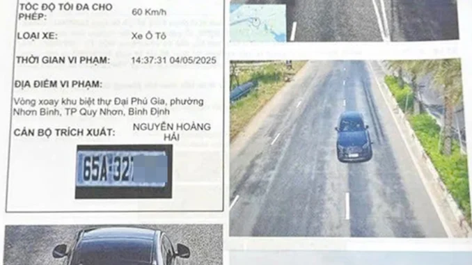 Ô tô con 14 lần vi phạm tốc độ, chạy 96km/h trong khu dân cư Ô tô con 14 lần vi phạm tốc độ, chạy 96km/h trong khu dân cư