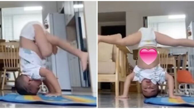 Camera ghi lại hình ảnh em bé mặc bỉm tập yoga trong nhà khiến hội người lớn choáng toàn tập Camera ghi lại hình ảnh em bé mặc bỉm tập yoga trong nhà khiến hội người lớn choáng toàn tập